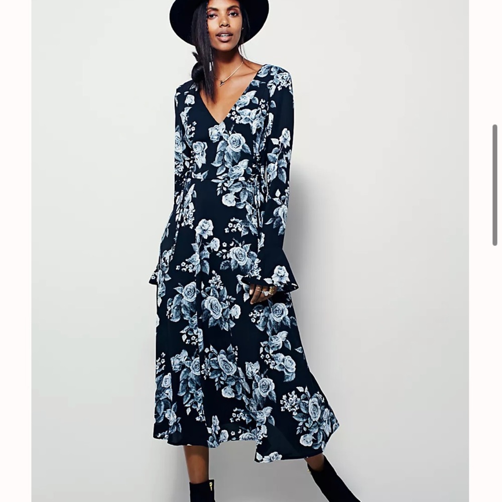 Free People Rooftop Midi Dress size S